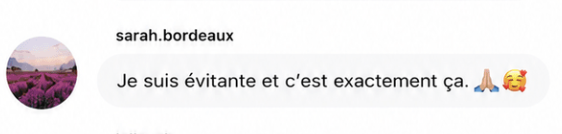 Message reçu d'une lectrice