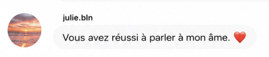 Message reçu d'une lectrice