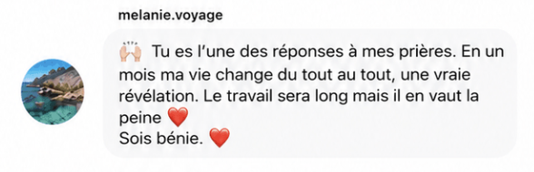 Message reçu d'une lectrice