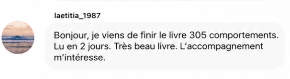 Message reçu d'une lectrice